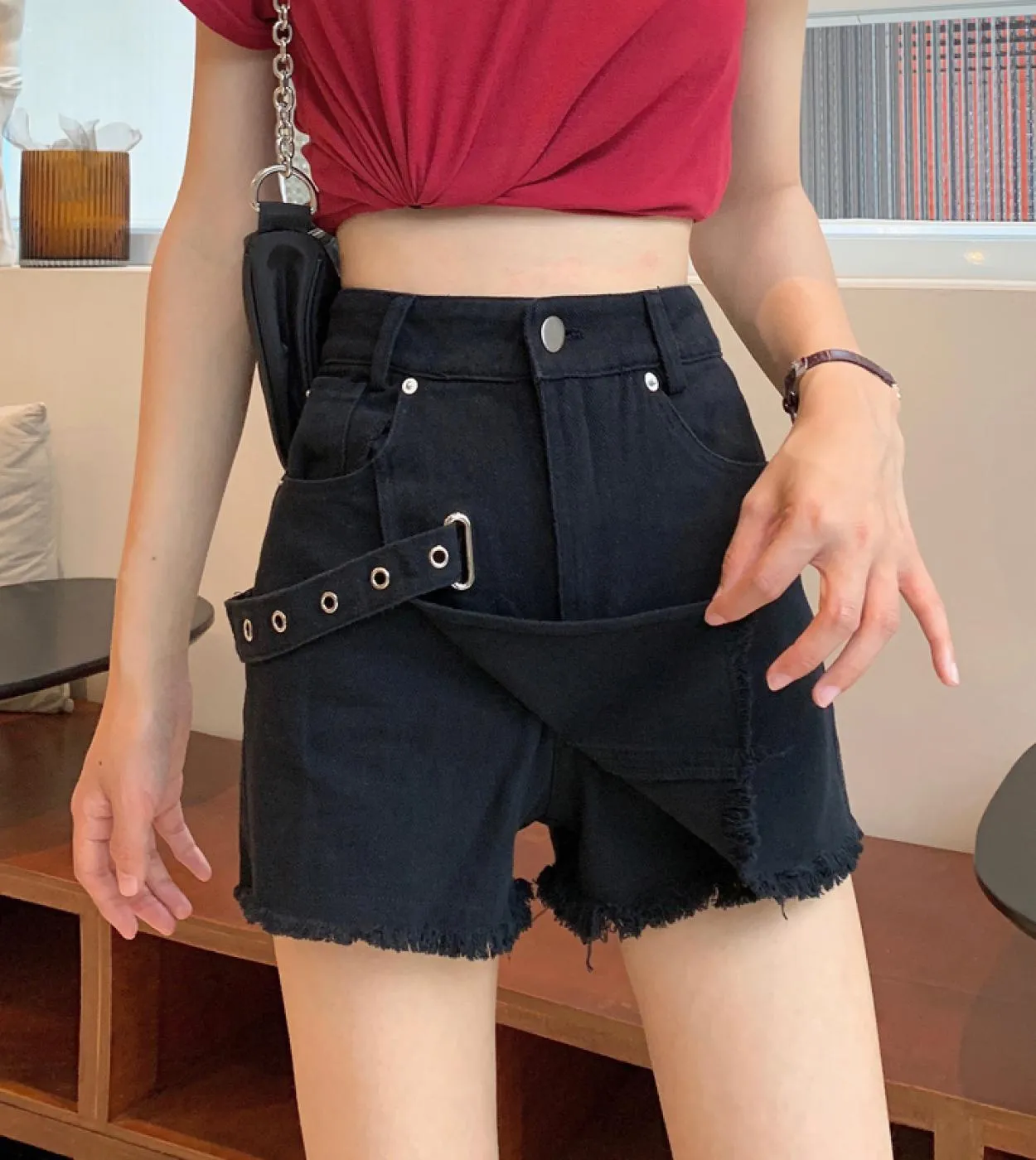 2023 Pantaloncini di jeans estivi Gonna da donna Streetwear Pantaloncini di jeans a vita alta Taglie forti Pantaloncini da donna