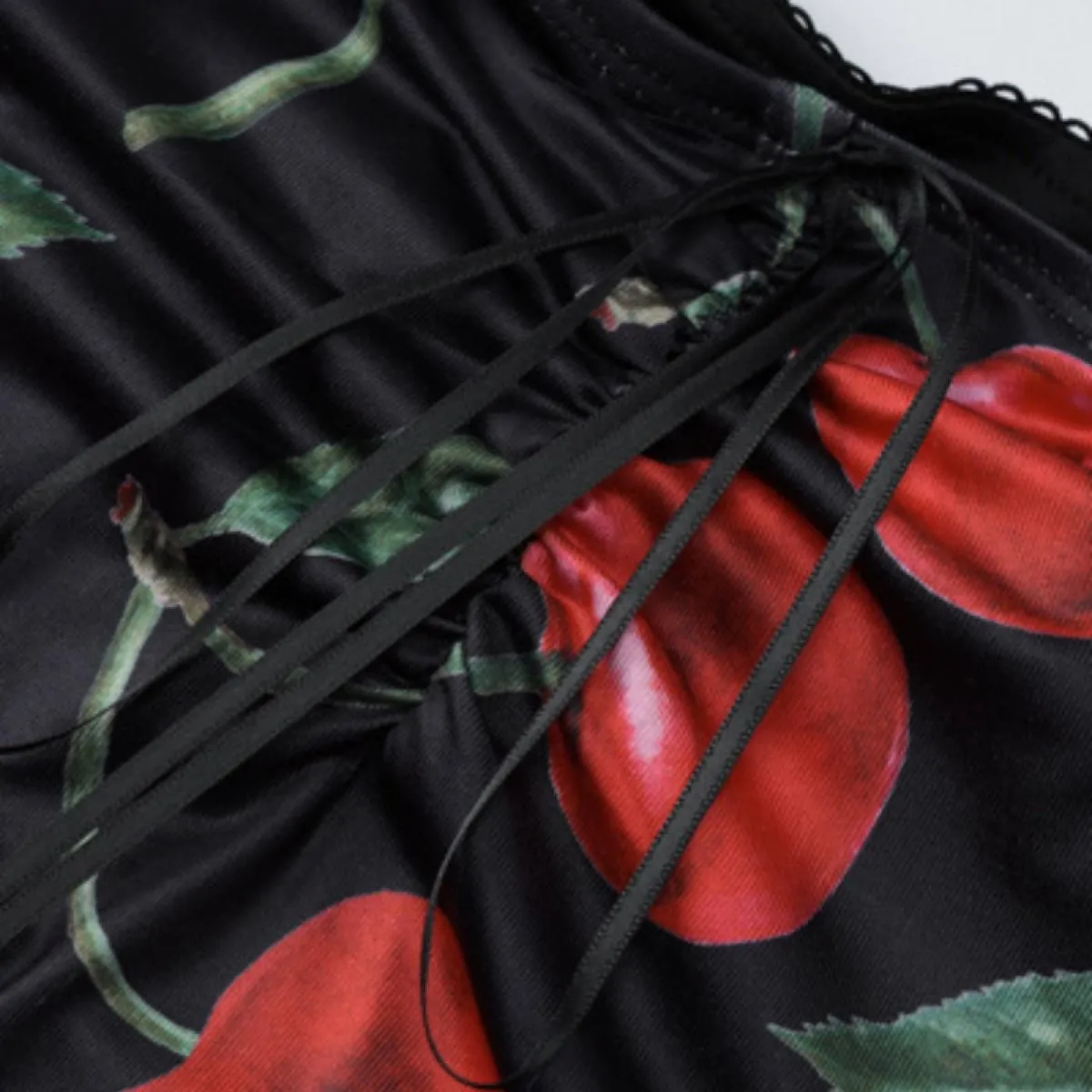 Abito lungo da donna elegante con cinturino per spaghetti, senza maniche, stampa floreale, fasciatura, pieghe, senza schie