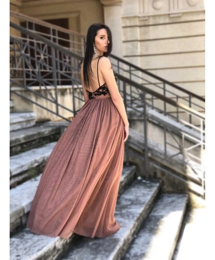 Abito lungo elegante - Schiena scoperta