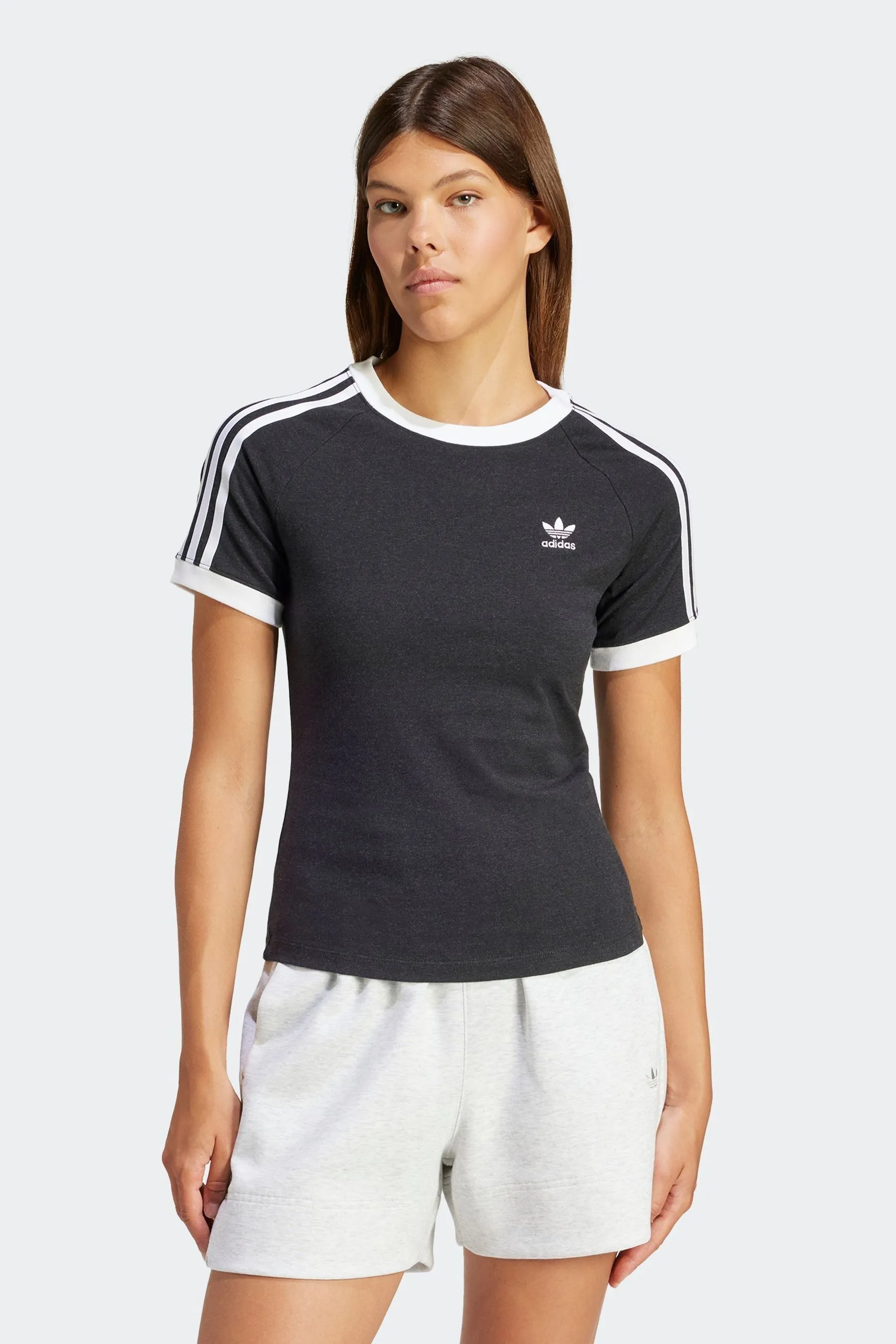 adidas 3-A righe Maglietta con maniche raglan    