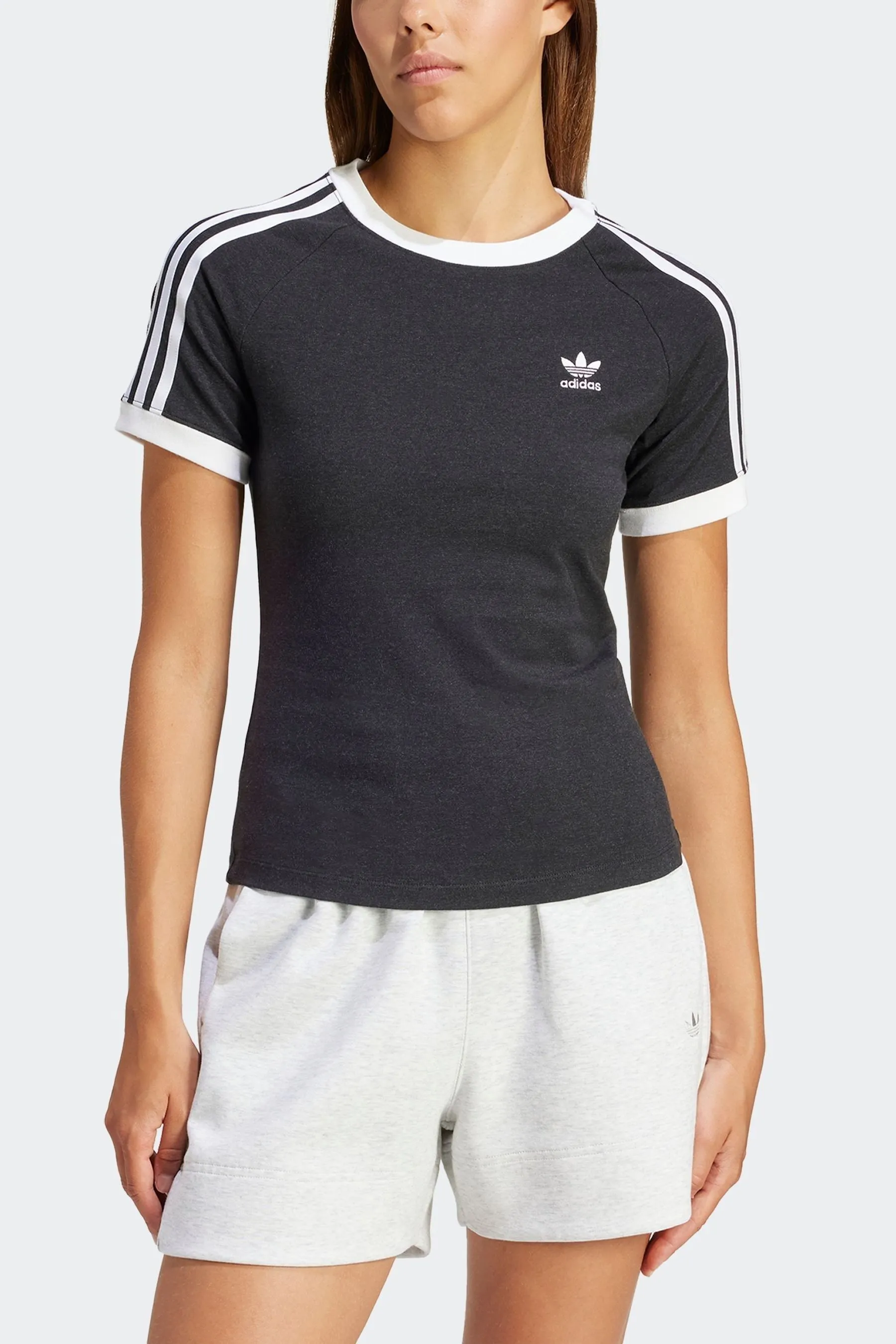 adidas 3-A righe Maglietta con maniche raglan    