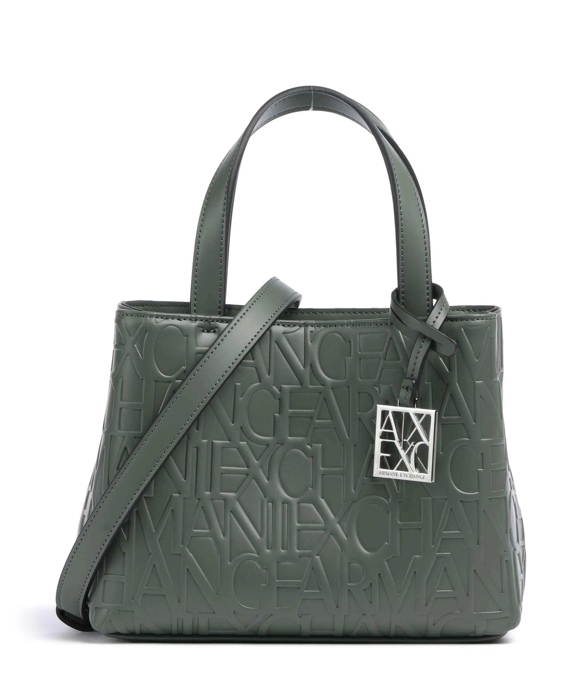  Armani Exchange Liz S Borsa a mano pelle sintetica verde  