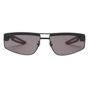 Balenciaga - Occhiali da Sole Hybrid Rectangle - Nero Rosso - Occhiali da Sole - Balenciaga Eyewear