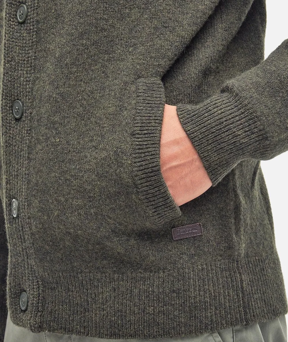 BARBOUR--Cardigan con Zip Patch