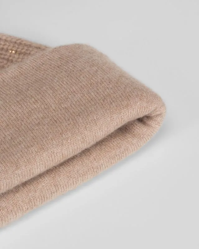 Berretto marrone in cashmere da donna William Sharp
