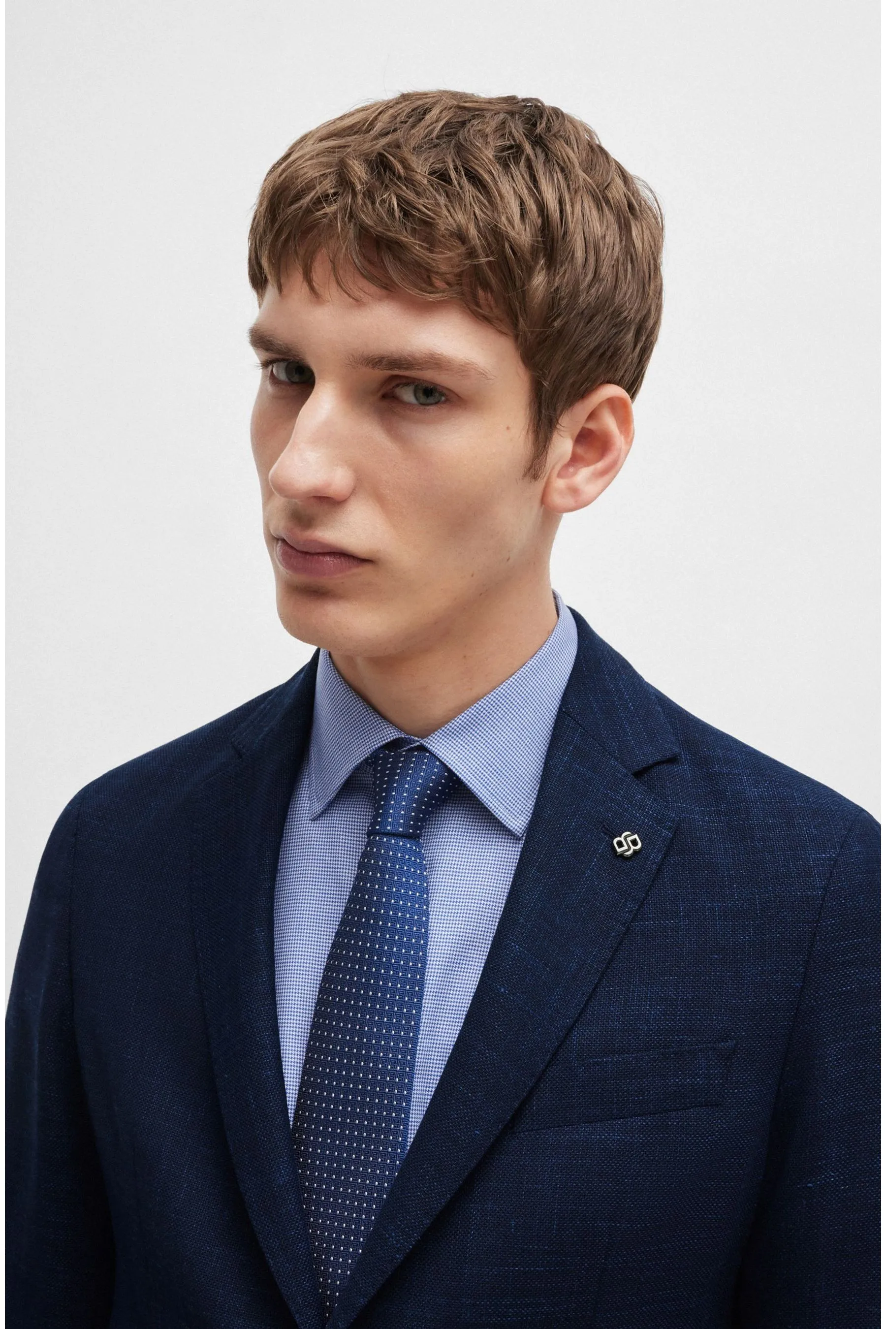 BOSS Vestibilità attillata / Slim - Giacca mélange in tessuto elasticizzato