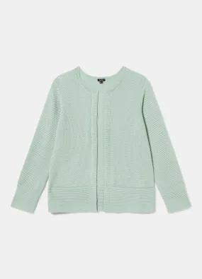 Cardigan aperto in misto cotone donna