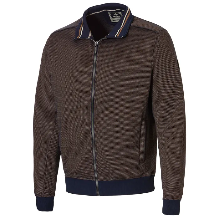 Cardigan Baileys con zip a scacchiera Marrone