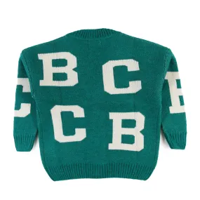 Cardigan Bc Verde E Panna Bambino E Bambina