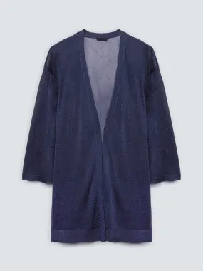 Cardigan lungo lurex