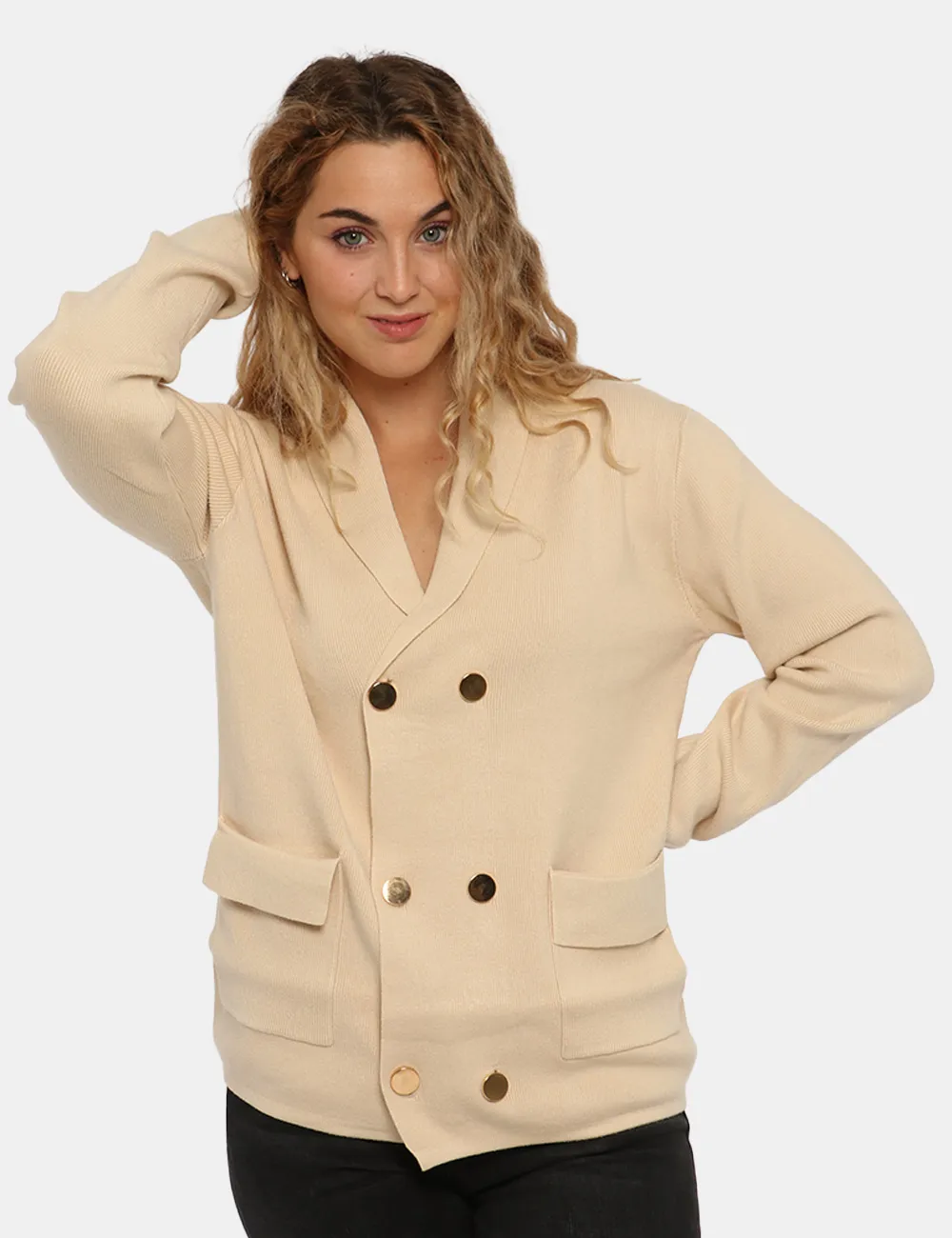 Cardigan Sandro Ferrone beige