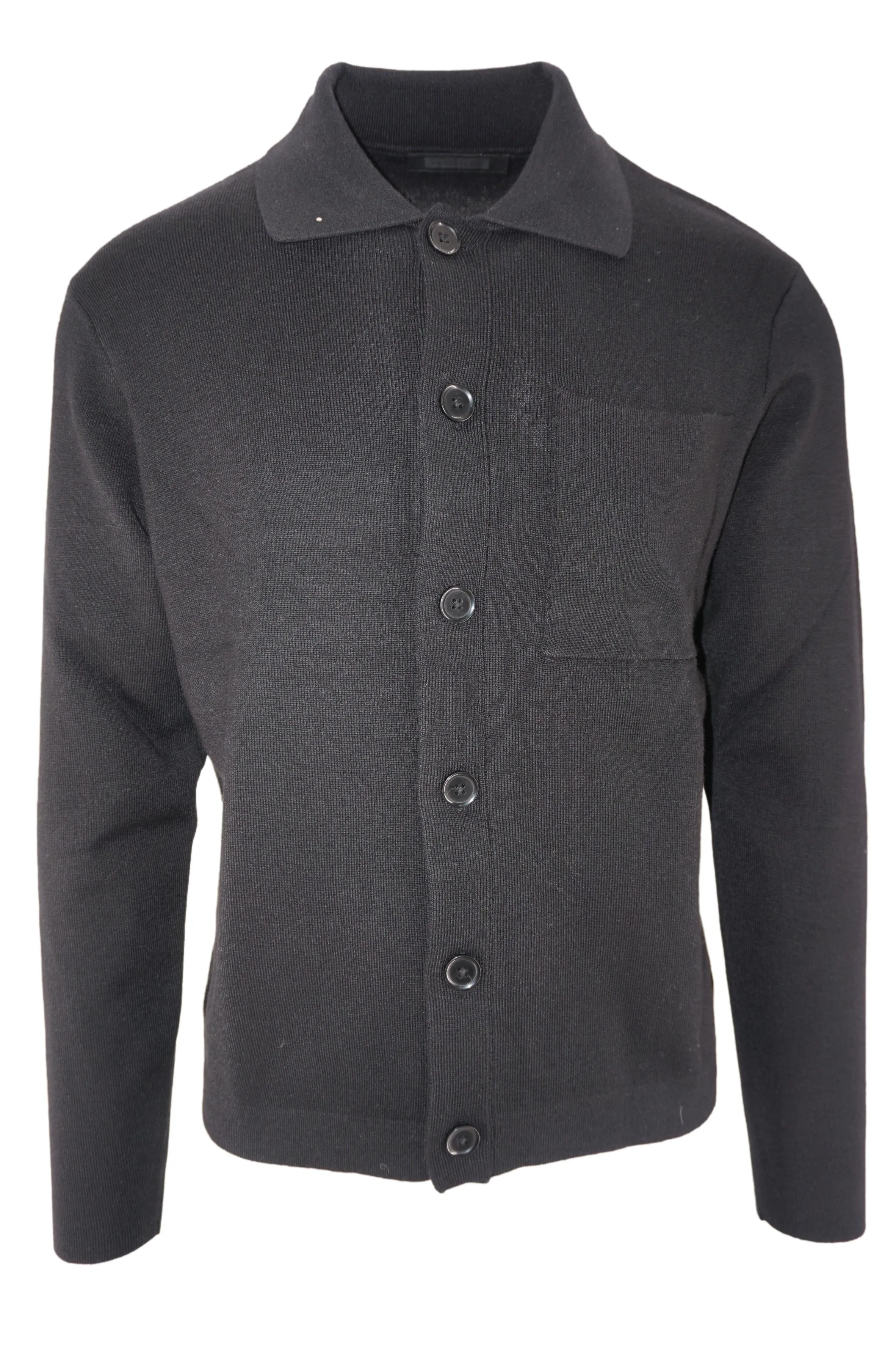 Cardigan Sweater with Buttons / Black