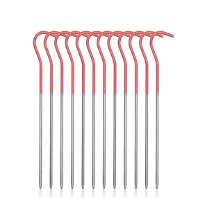 Chiodo per Tenda 8/12PCS Pioli Accessori per Tende da Campeggio Picchetti per Tende Chiodo Portatile per Gomito Chiodo per Erba 