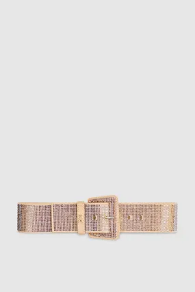 Cintura vita alta con strass