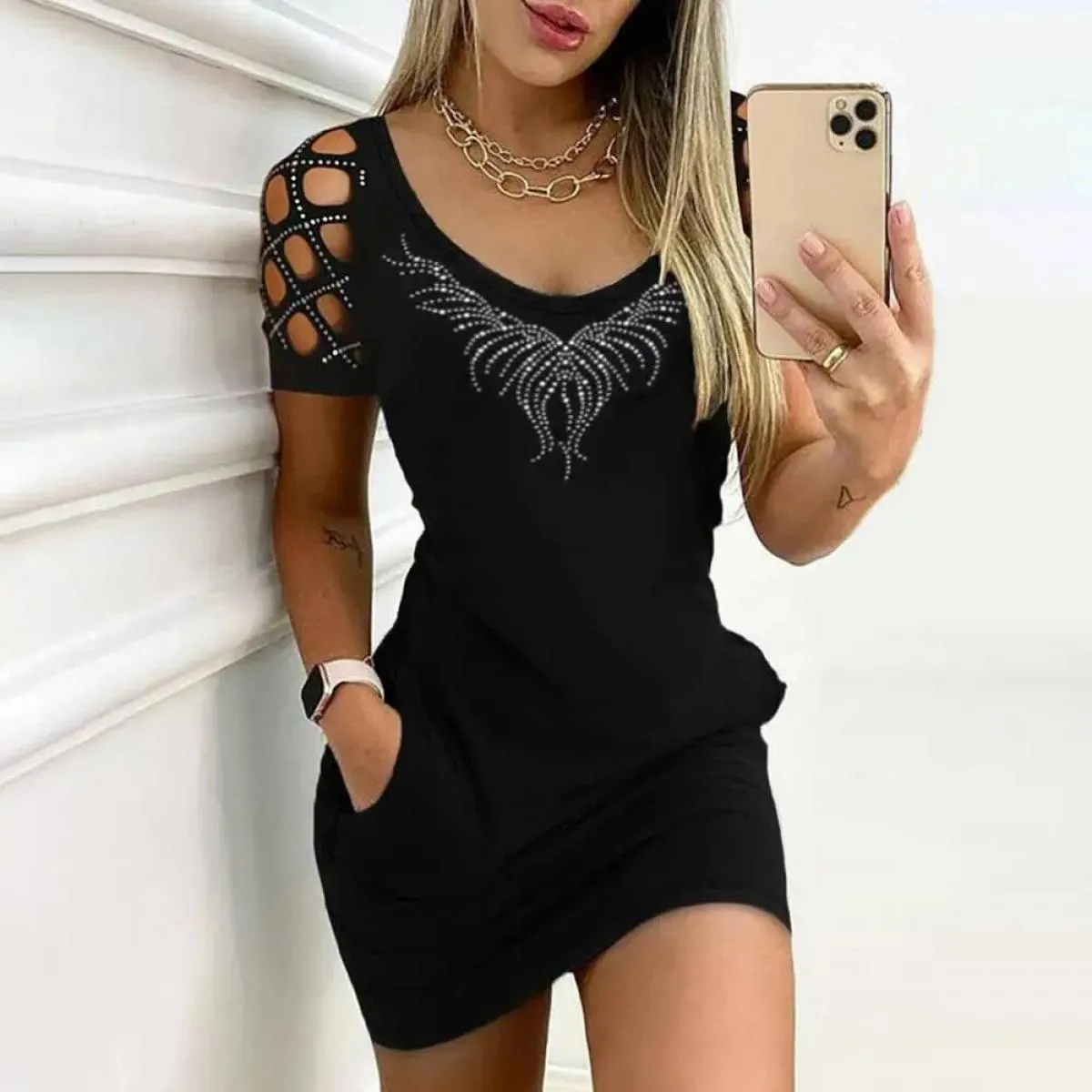 Club Hip Vestito Per Le Donne 2023 Estate Slim Fit Gonna Corta Elegante Pullover Femminile  Crop Abiti Midi Vestido Ragazza C