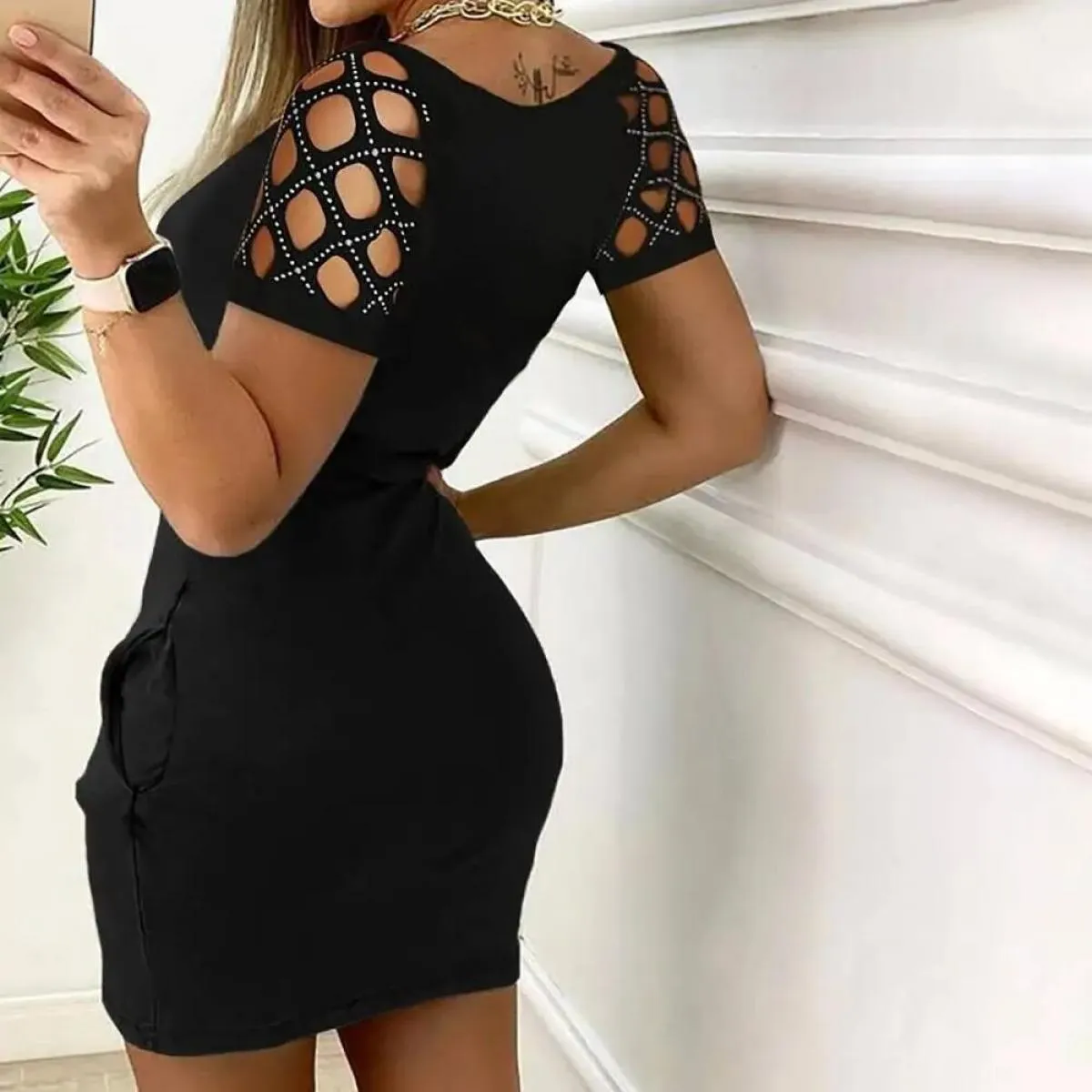 Club Hip Vestito Per Le Donne 2023 Estate Slim Fit Gonna Corta Elegante Pullover Femminile  Crop Abiti Midi Vestido Ragazza C