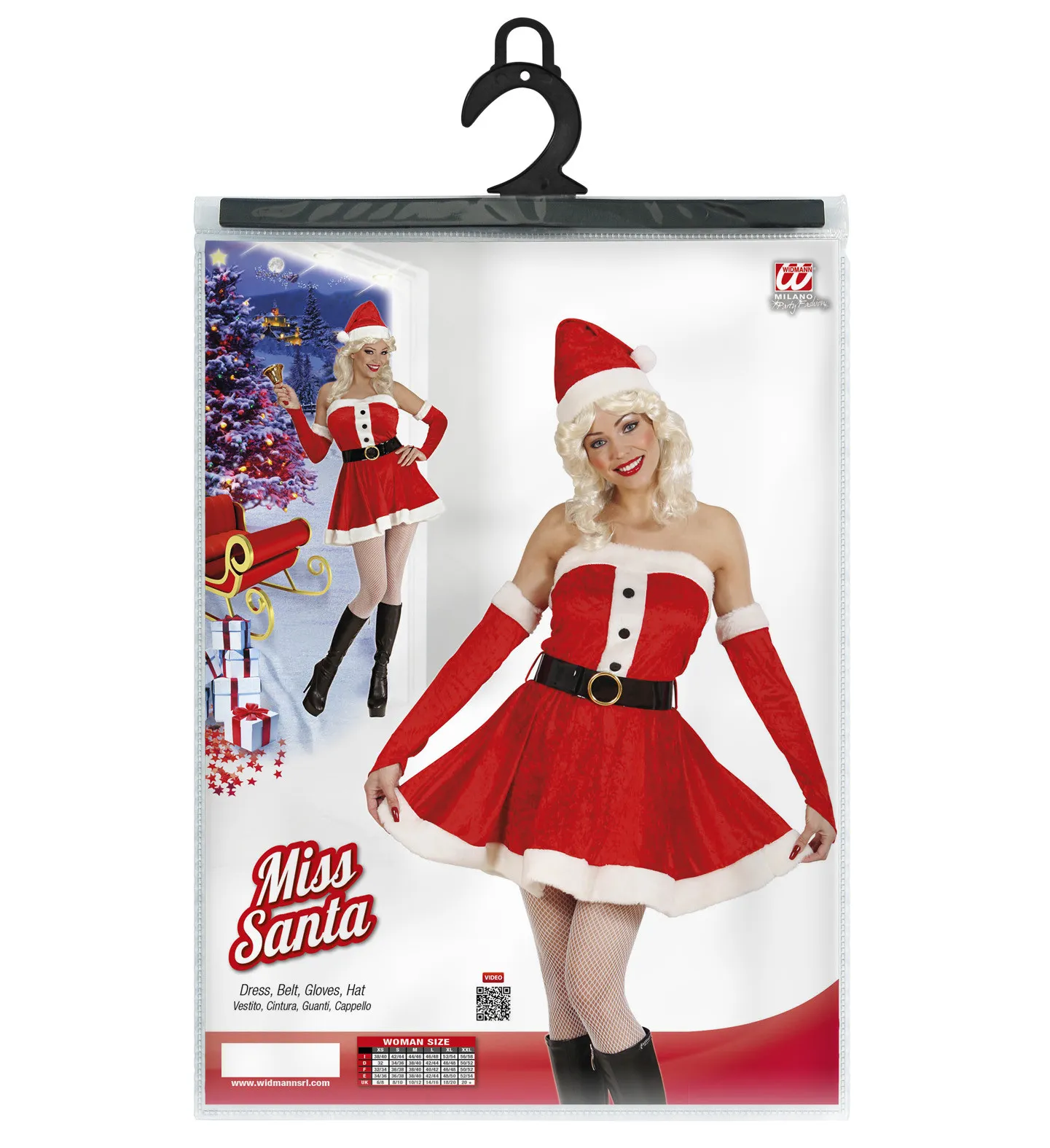 Costume Babbo Natale Donna PS 22509 Miss Santa