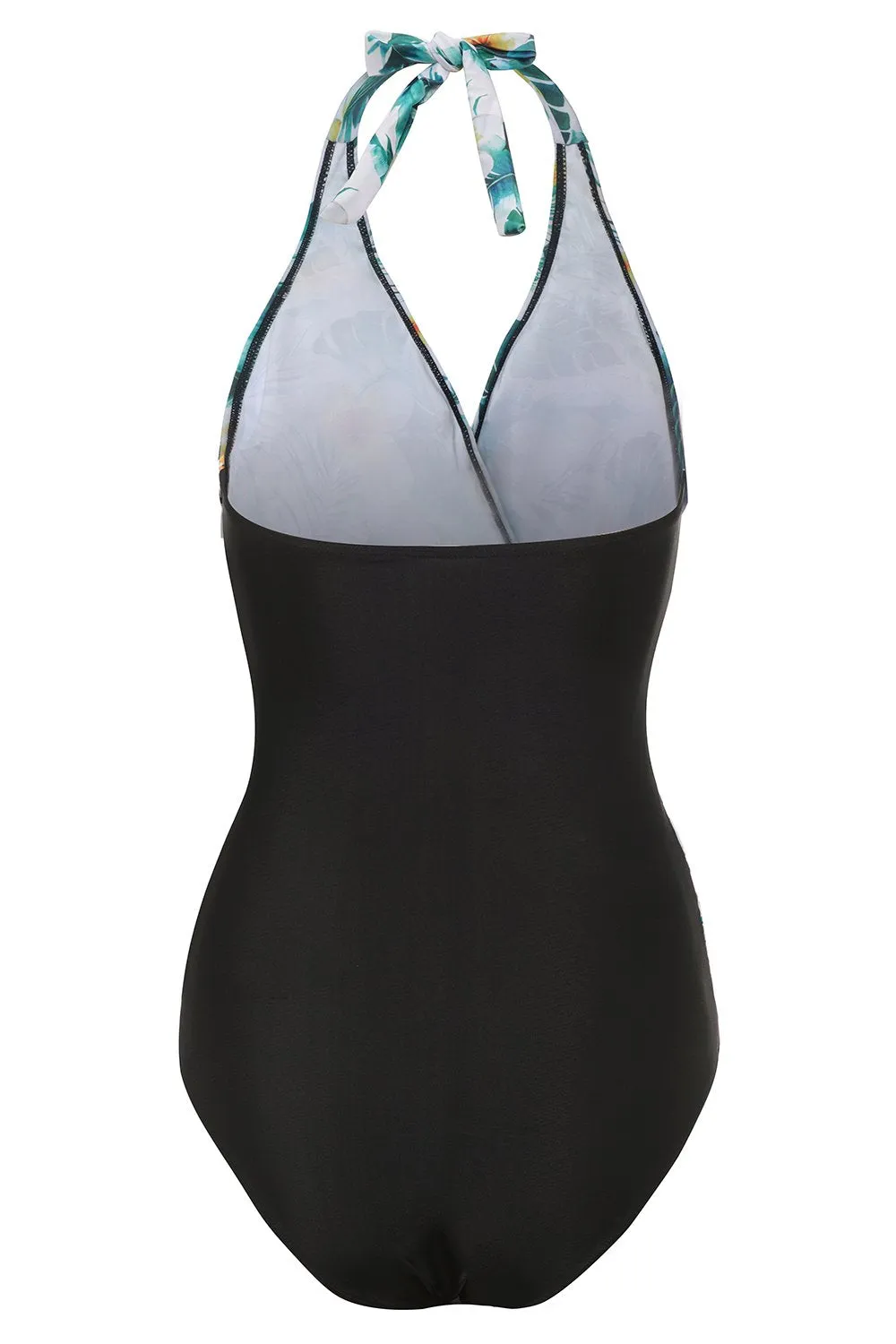 Costume da bagno monopezza fiore stampato bianco