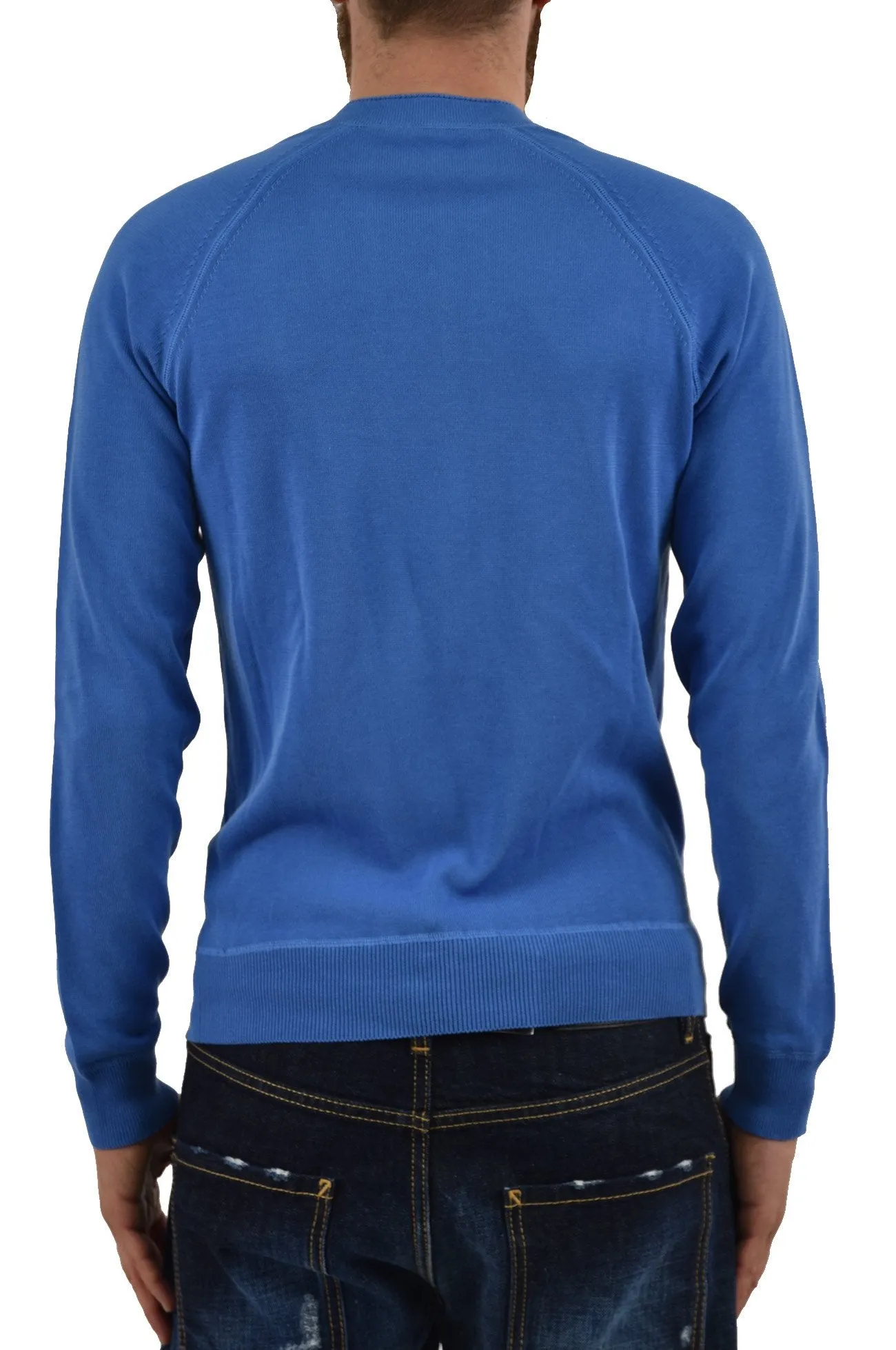 Dsquared2 Pullover Blu Uomo Cotone Logo Mod. S71HA0450S14542084