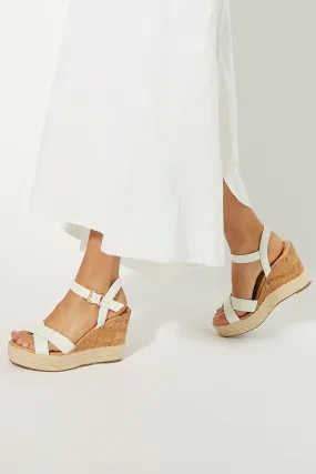 Dune London - Kindest - Sandali con zeppa e cinturini incrociati