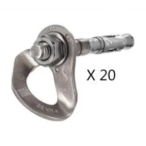 Fixe 316L Expansion Bolt Ø12x90 mm + Hanger pack chiodo a espansione + placchetta 20-pack