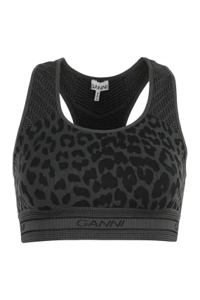 GANNI Tank-top sportivo con logo