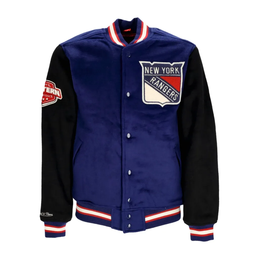 giubbotto college uomo nhl team legacy varsity jacket neyran ROYAL/BLACK