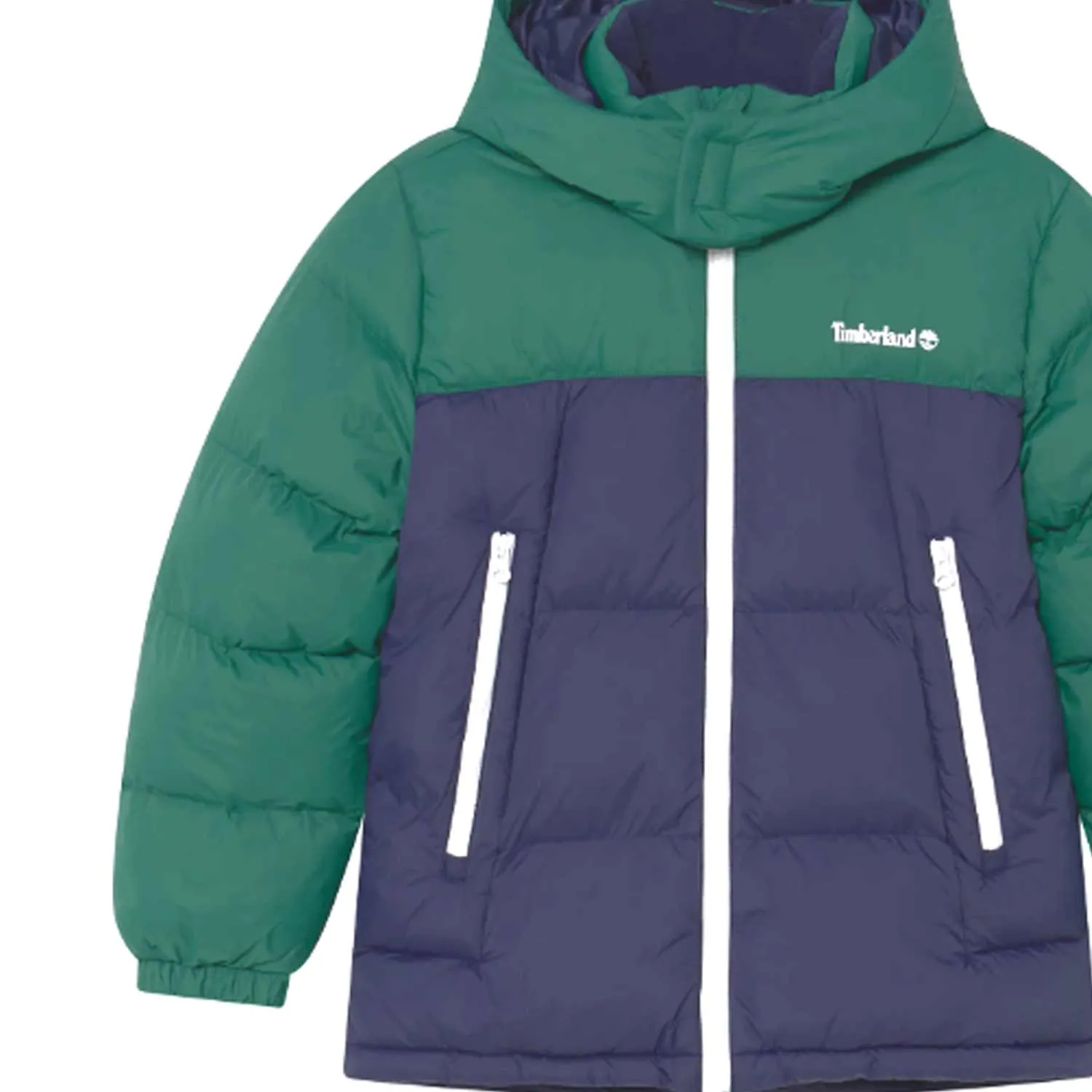 Giubbotto Puffer Verde E Blu Bambino E Teen