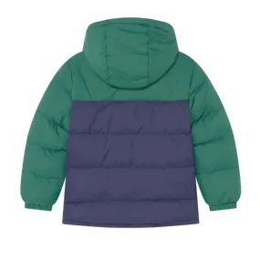 Giubbotto Puffer Verde E Blu Bambino E Teen