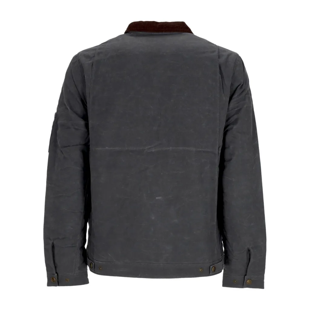 giubbotto uomo lucas waxed jacket CHARCOAL GREY