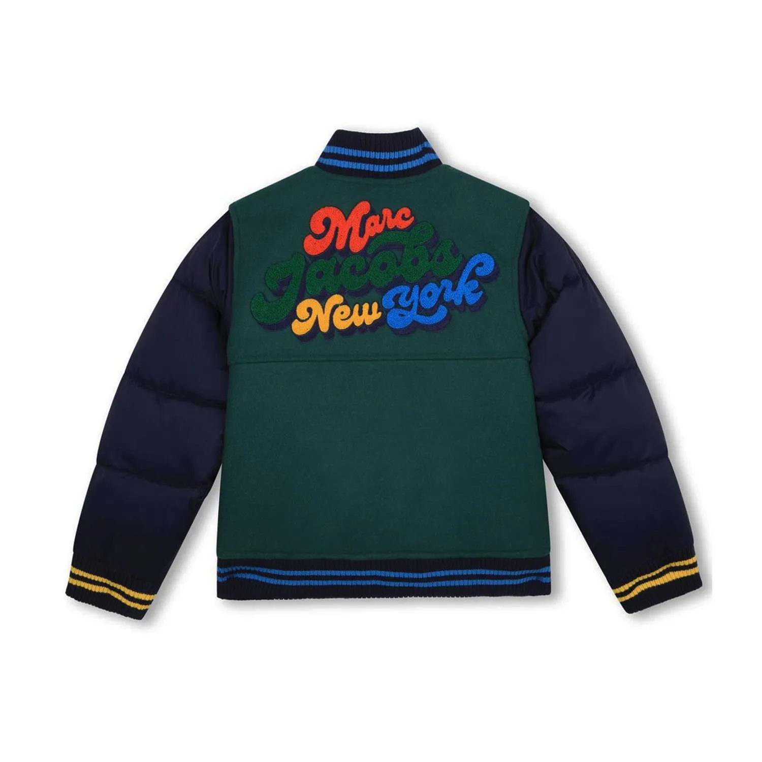 Giubbotto Varsity Mj Verde E Blu Bambino