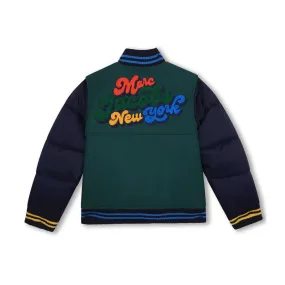 Giubbotto Varsity Mj Verde E Blu Bambino