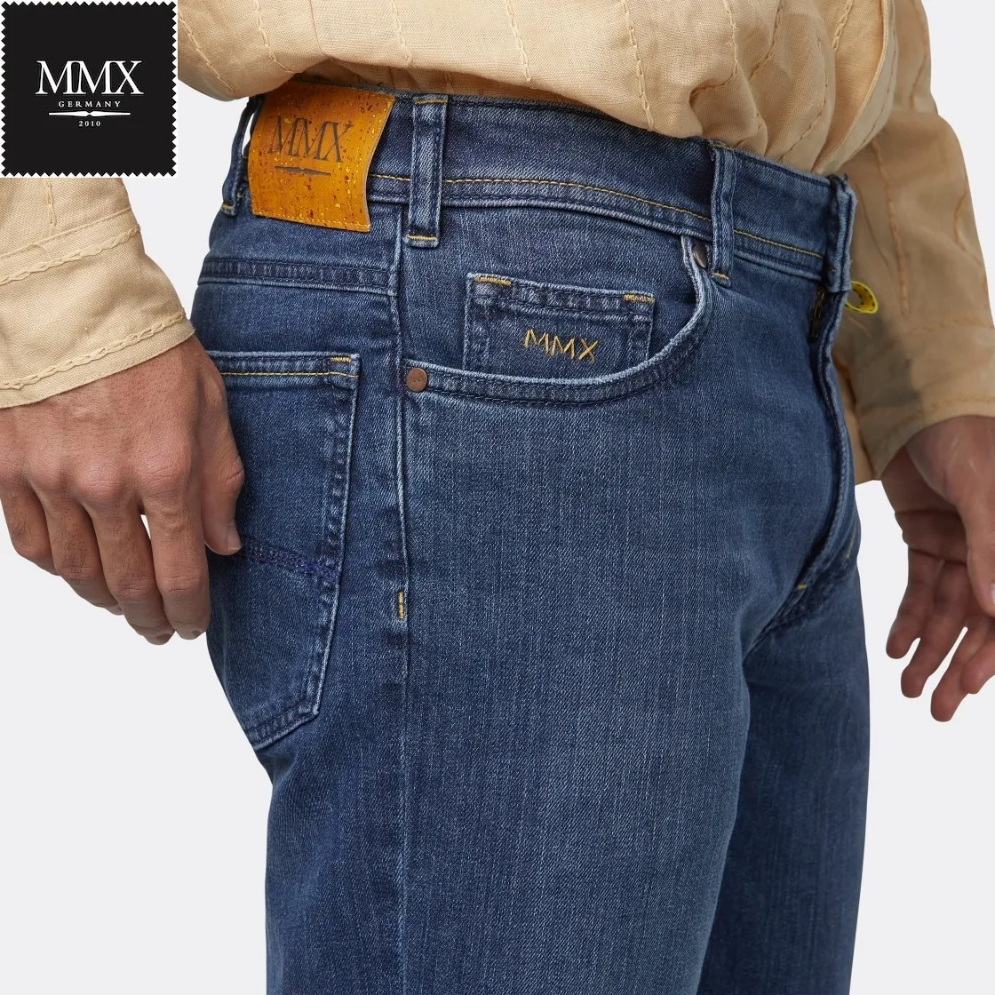 Jeans mmx blu stone washed stretch slim fit