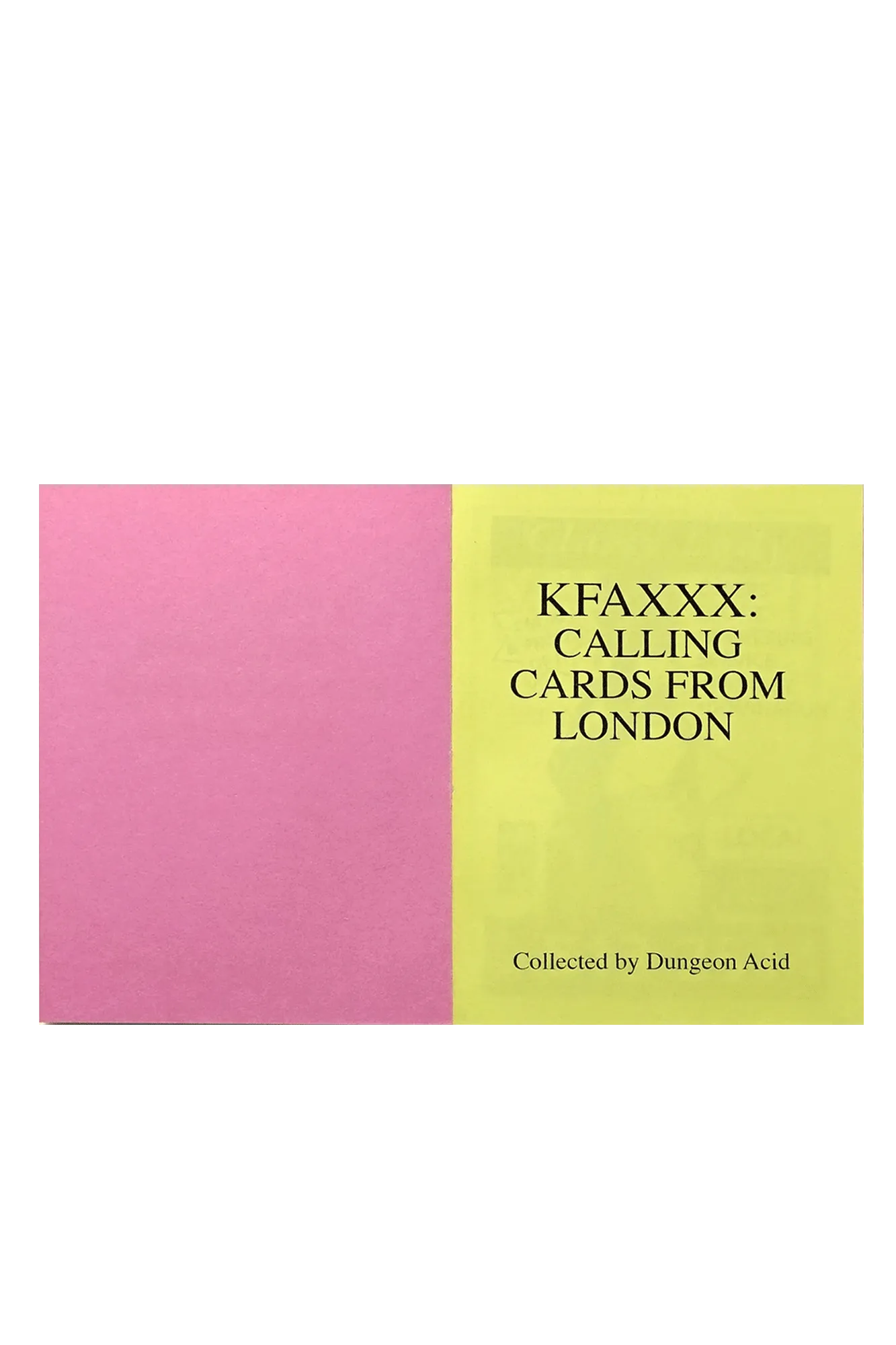 KFAXXX: Calling Cards From London