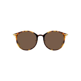 Linda Farrow - Occhiali da Sole Ovale Linear Gray C14 in Tartaruga - LF02C14SUN - Linda Farrow Eyewear