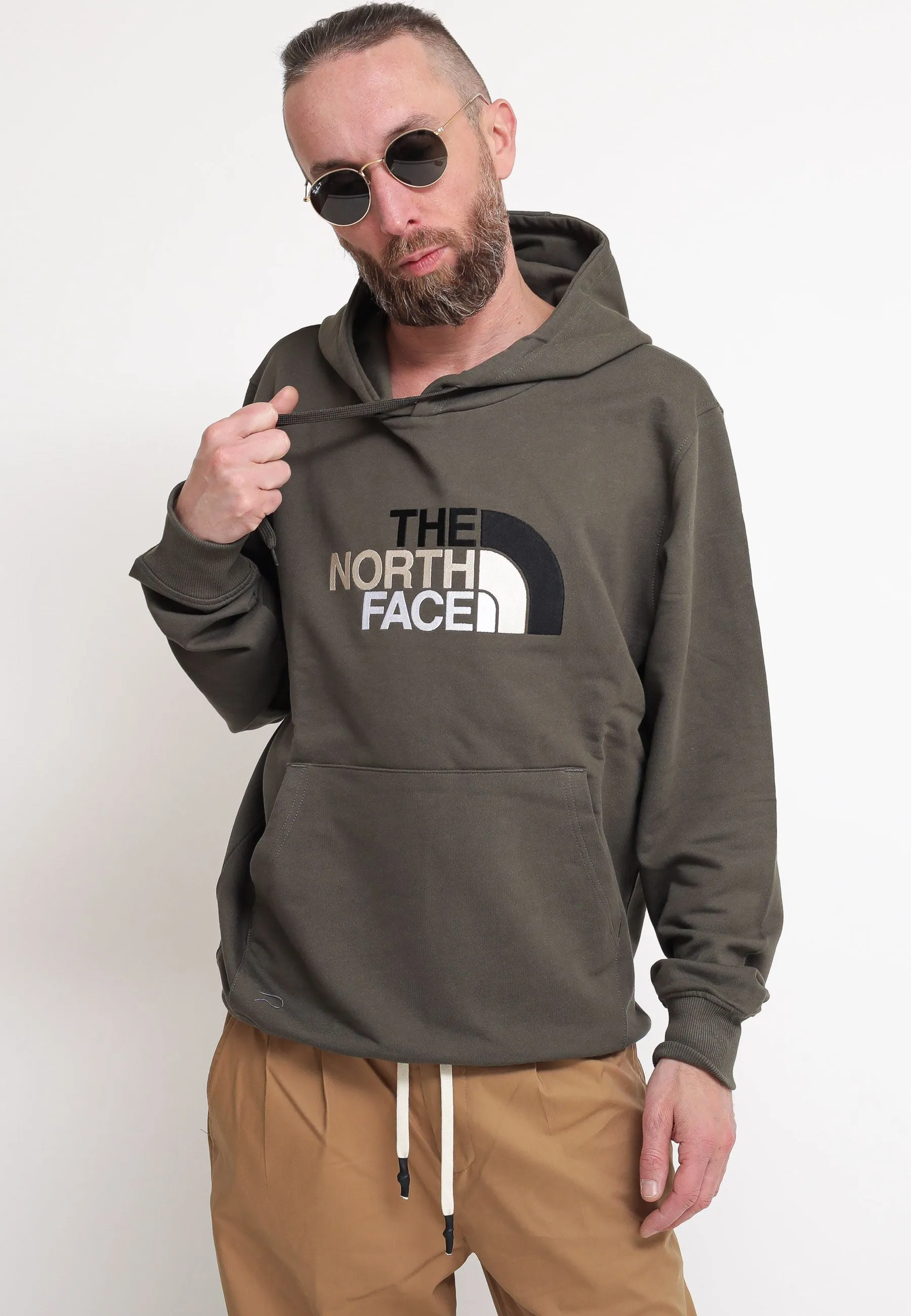 M Light Drew Peak Pullover Hoodie - New Taupe Green