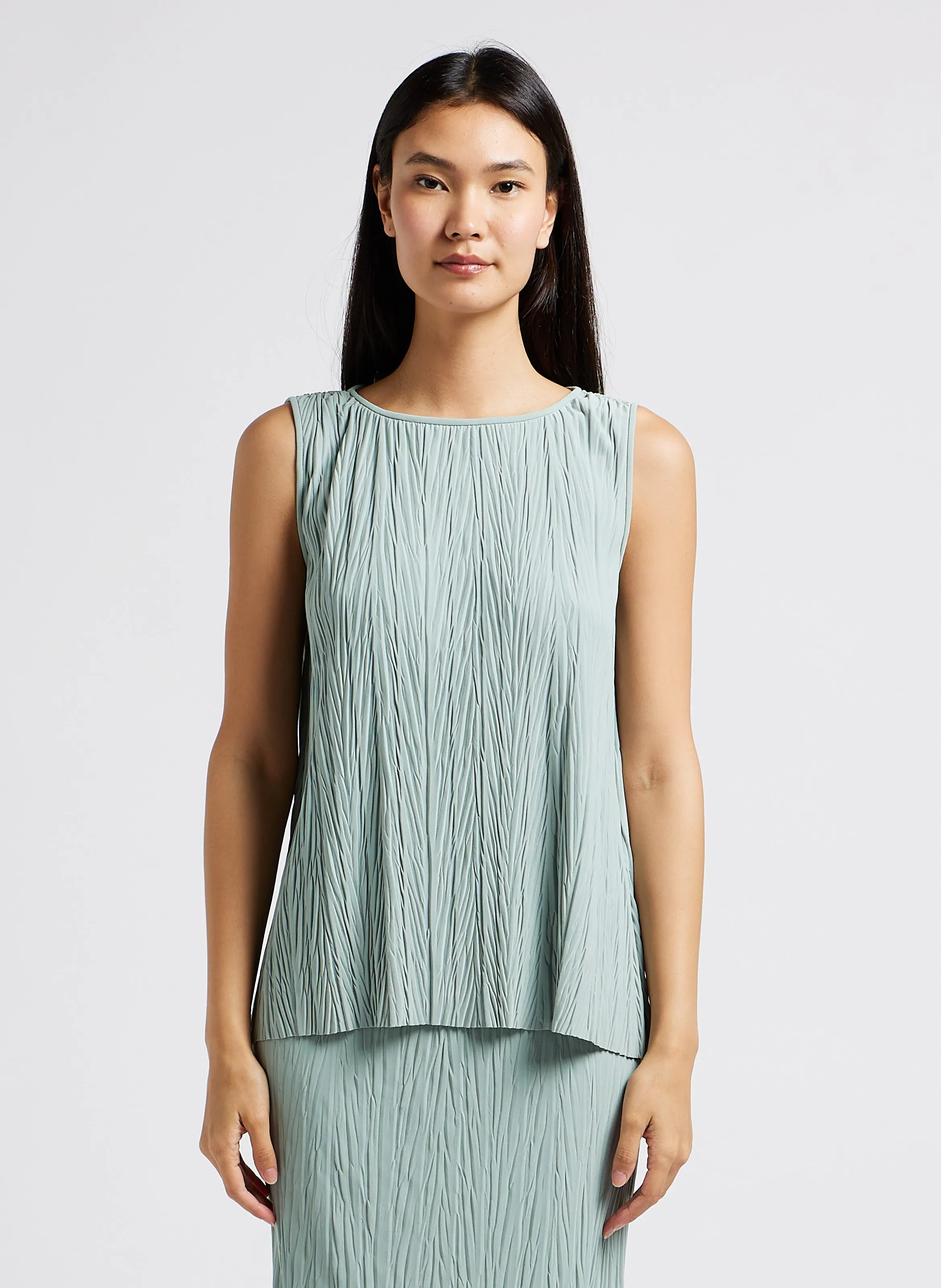  MAX MARA LEISURE   DYSER - Top ampio a girocollo texturizzato | Verde