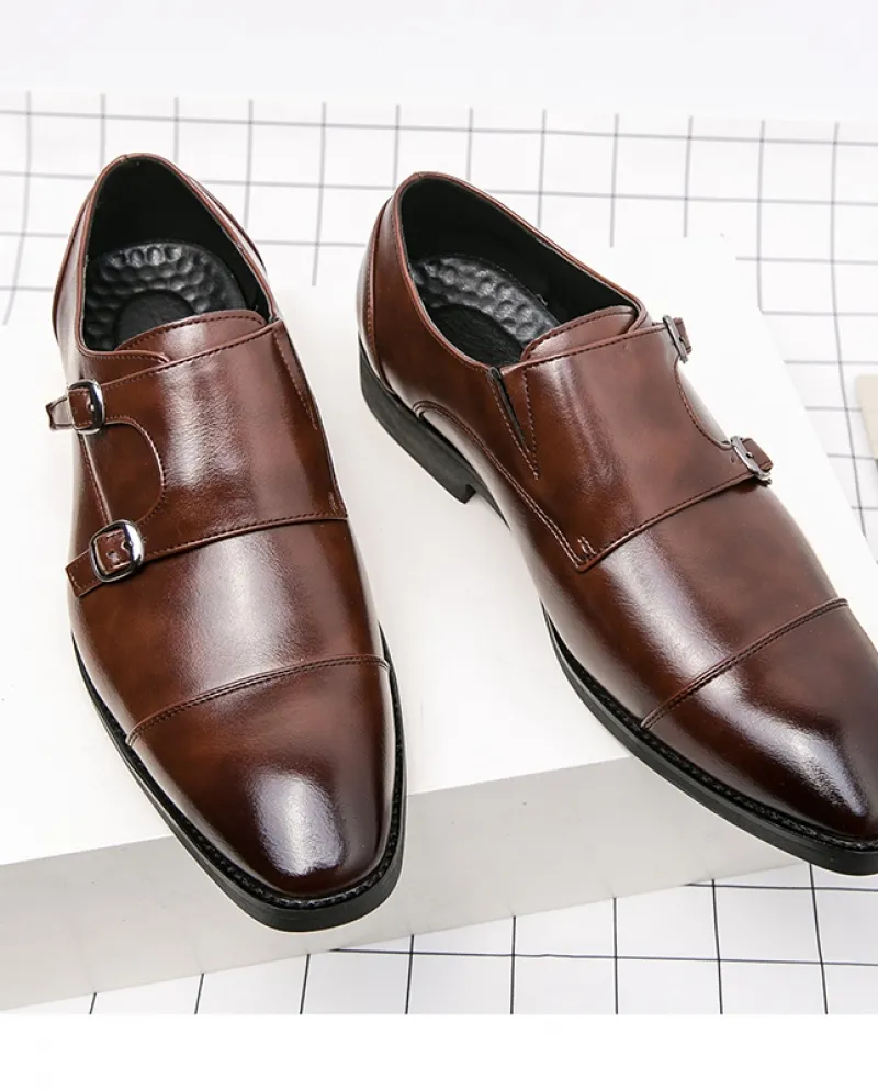 Mocassini con fibbia magnetica da uomo in pelle verniciata di alta qualità italiana di alta qualità Zapatos De Hombre De Vestir