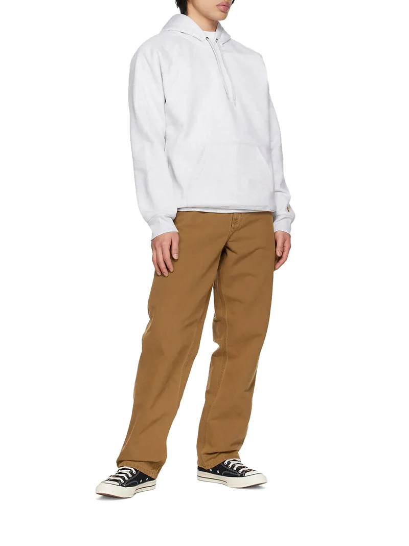 Pantaloni a gamba dritta in tela di cotone organico