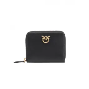 PINKO - Portafoglio TAYLOR ZIP AROUND in Pelle - Nero