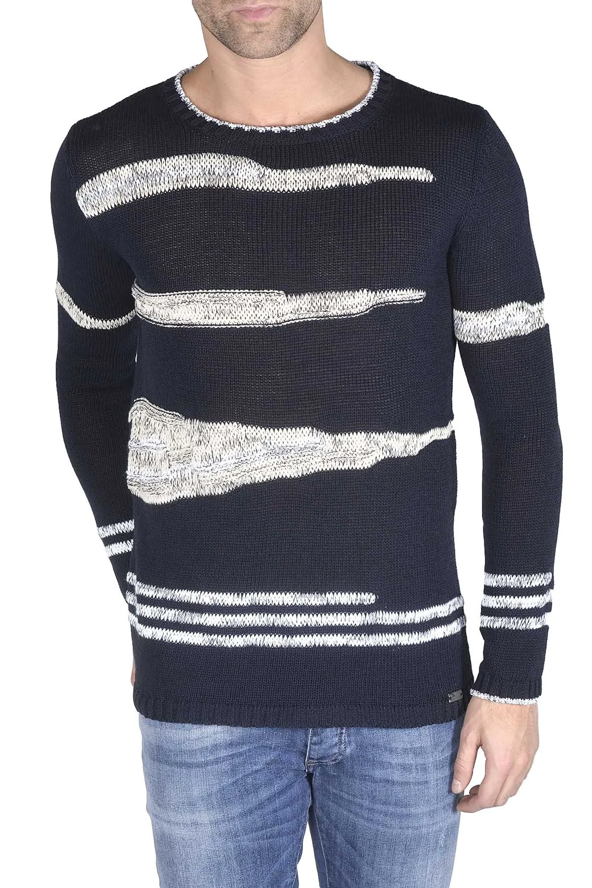 Pullover blu intrecciato | Absolut Joy