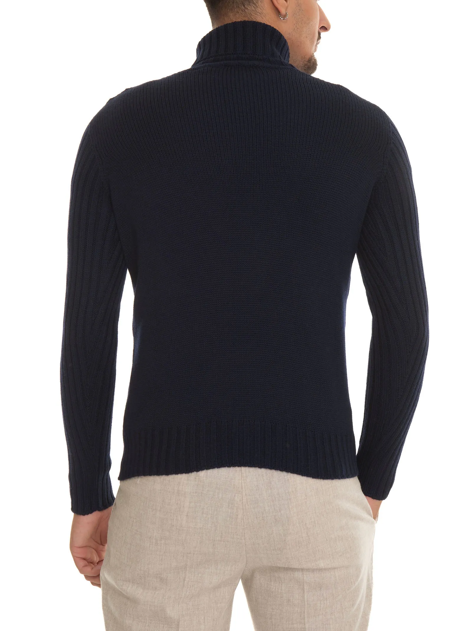 Pullover collo alto Blu Gran Sasso Uomo