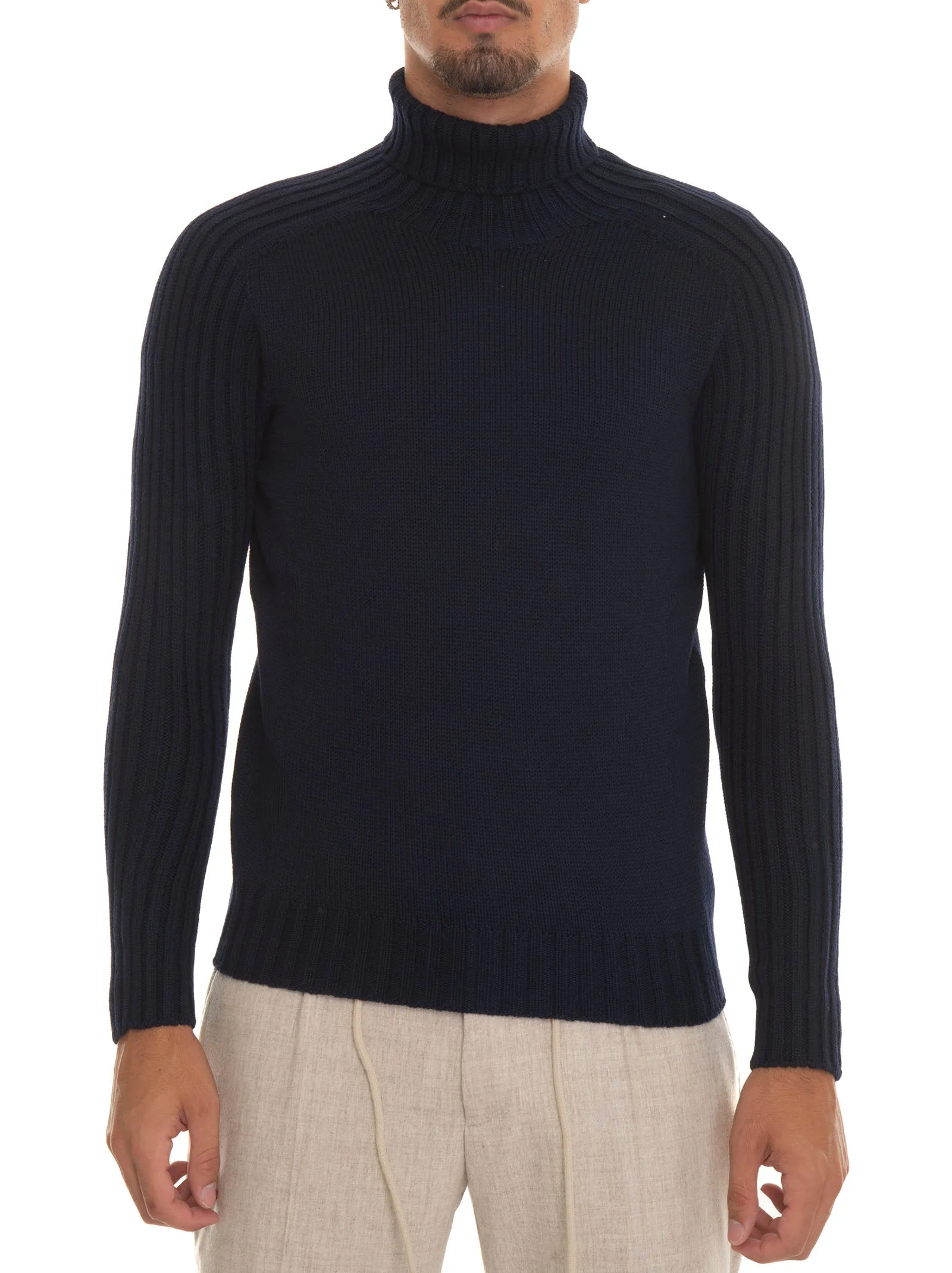 Pullover collo alto Blu Gran Sasso Uomo