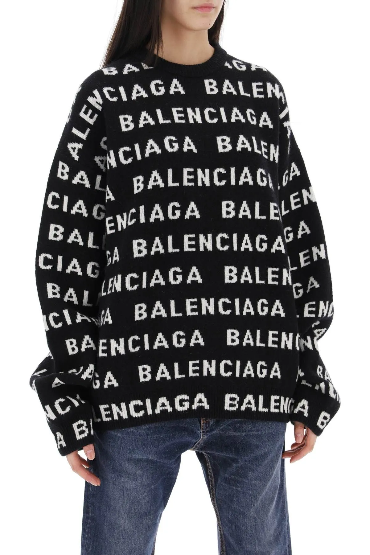 Pullover con logo all over