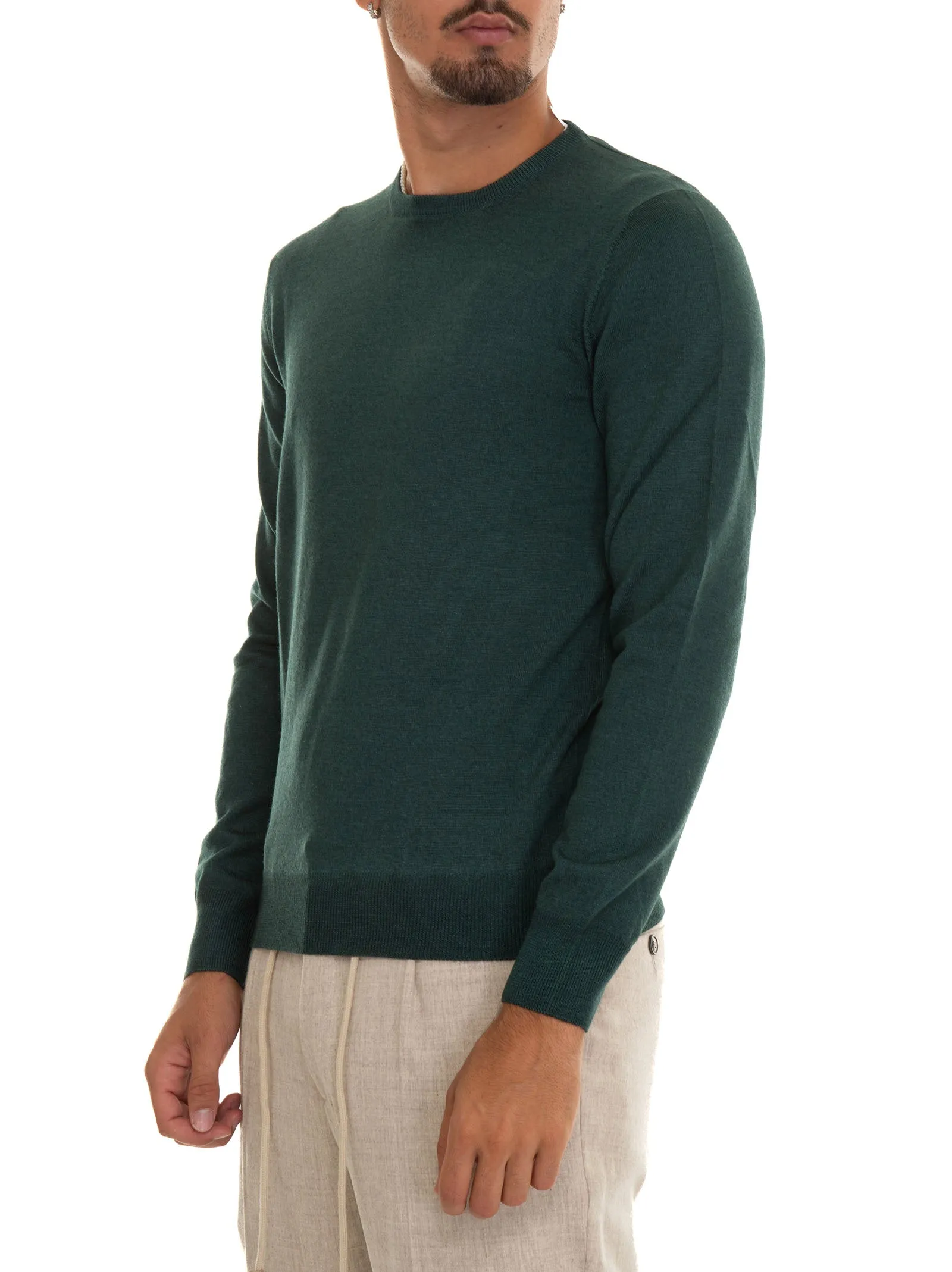 Pullover girocollo Verde Gran Sasso Uomo