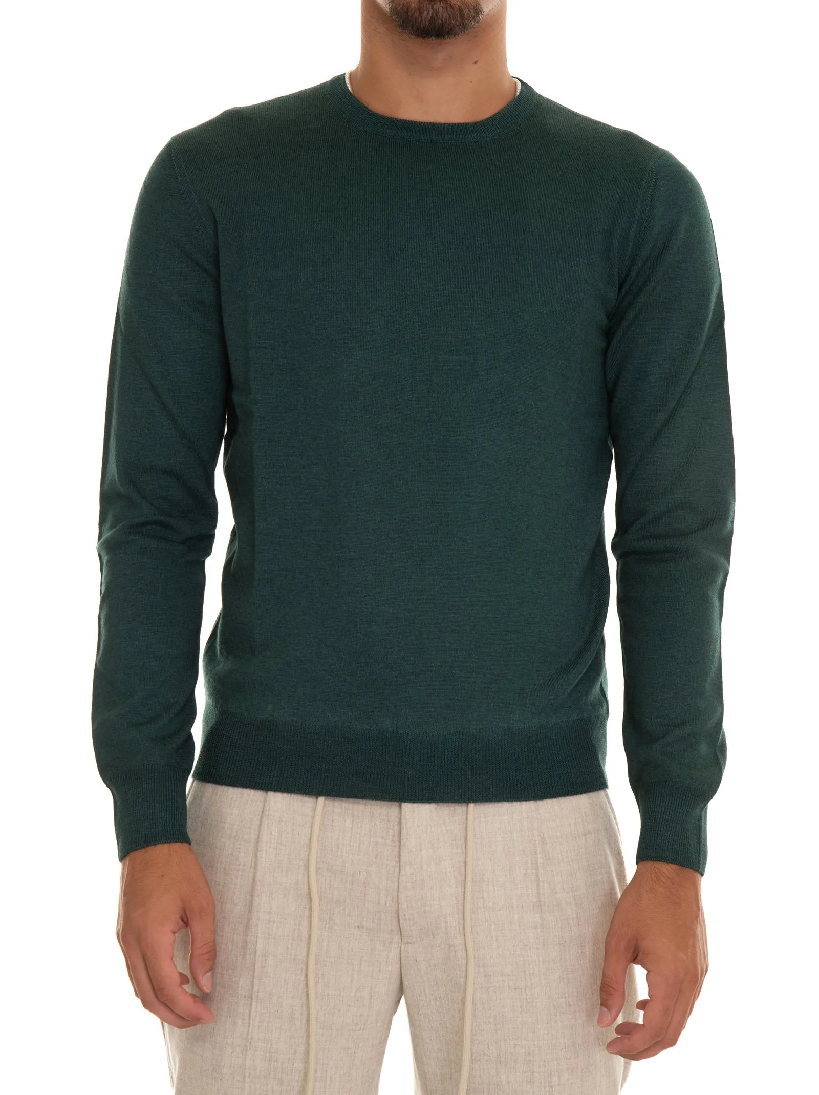 Pullover girocollo Verde Gran Sasso Uomo