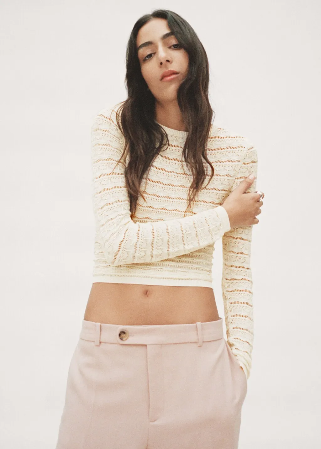 Pullover maglia traforata