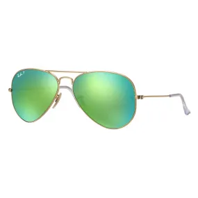 Ray-Ban - RB3025 112/P9 - Original Aviator Flash Lenses - Oro - Lente Polarizzata Verde Flash - Occhiali da Sole - Eyewear