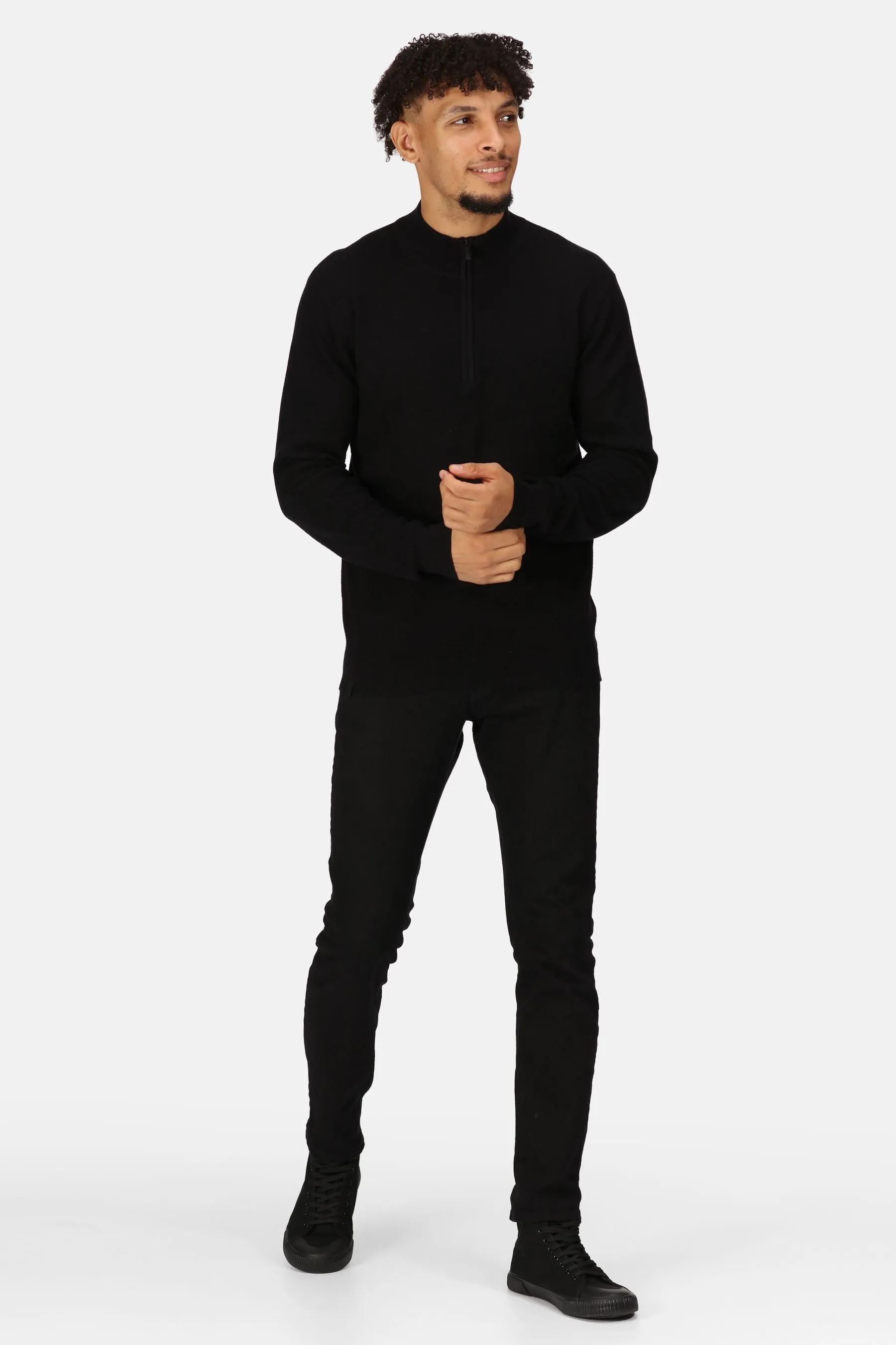 Regatta 100% Cotton Keaton Zip Neck Jumper    