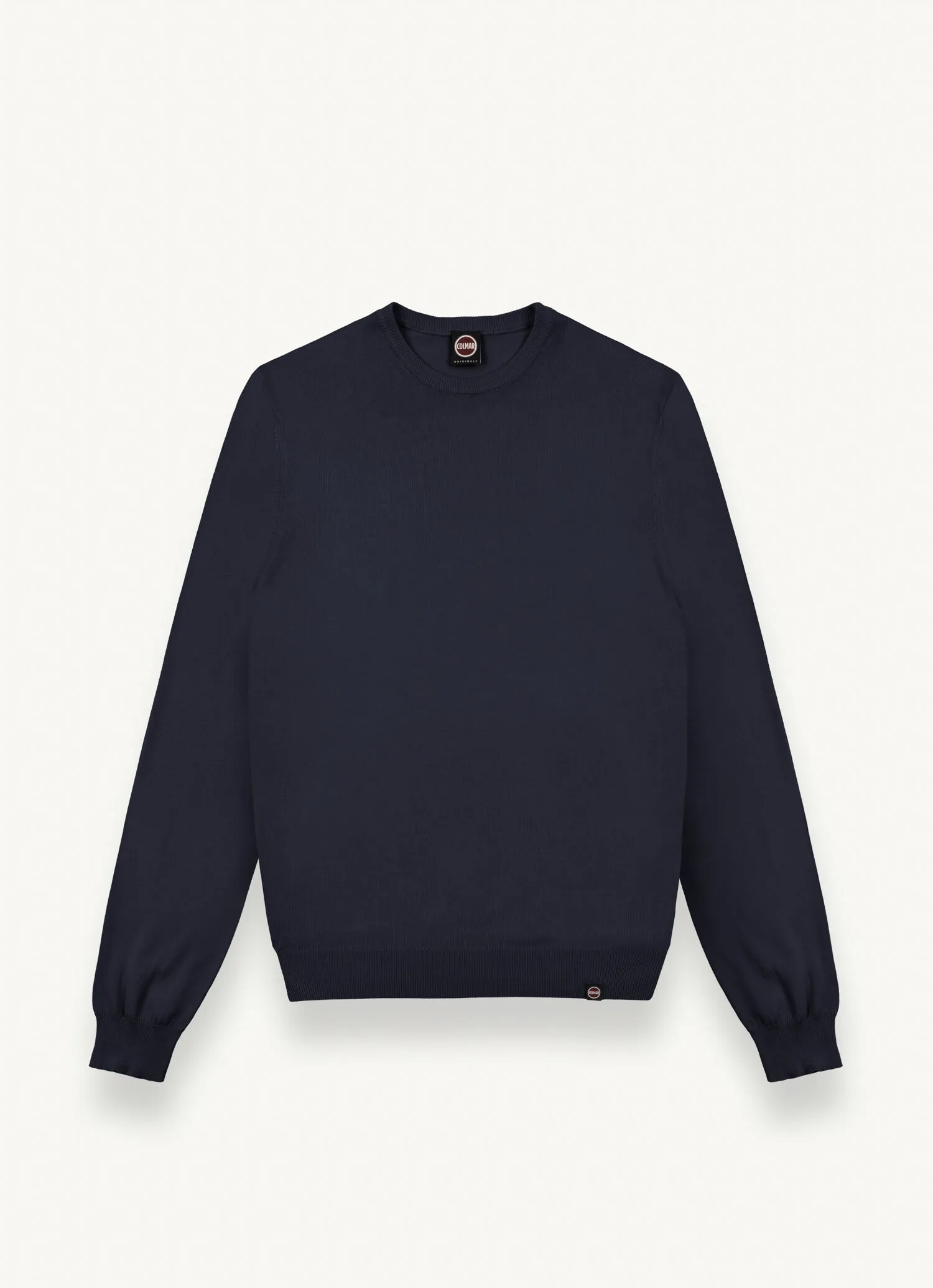 Round-neck pullover in garment-dyed cotton